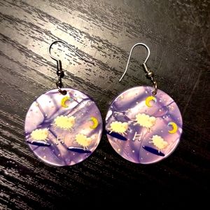 NEW Moon Sheep Night Farm Twilight Cloud Dangle Drop Charm Celestial